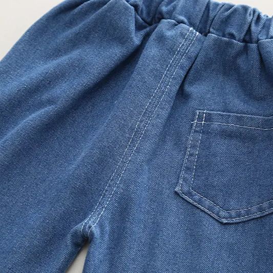 Toddler 2-Piece Zipper Denim Cool Set