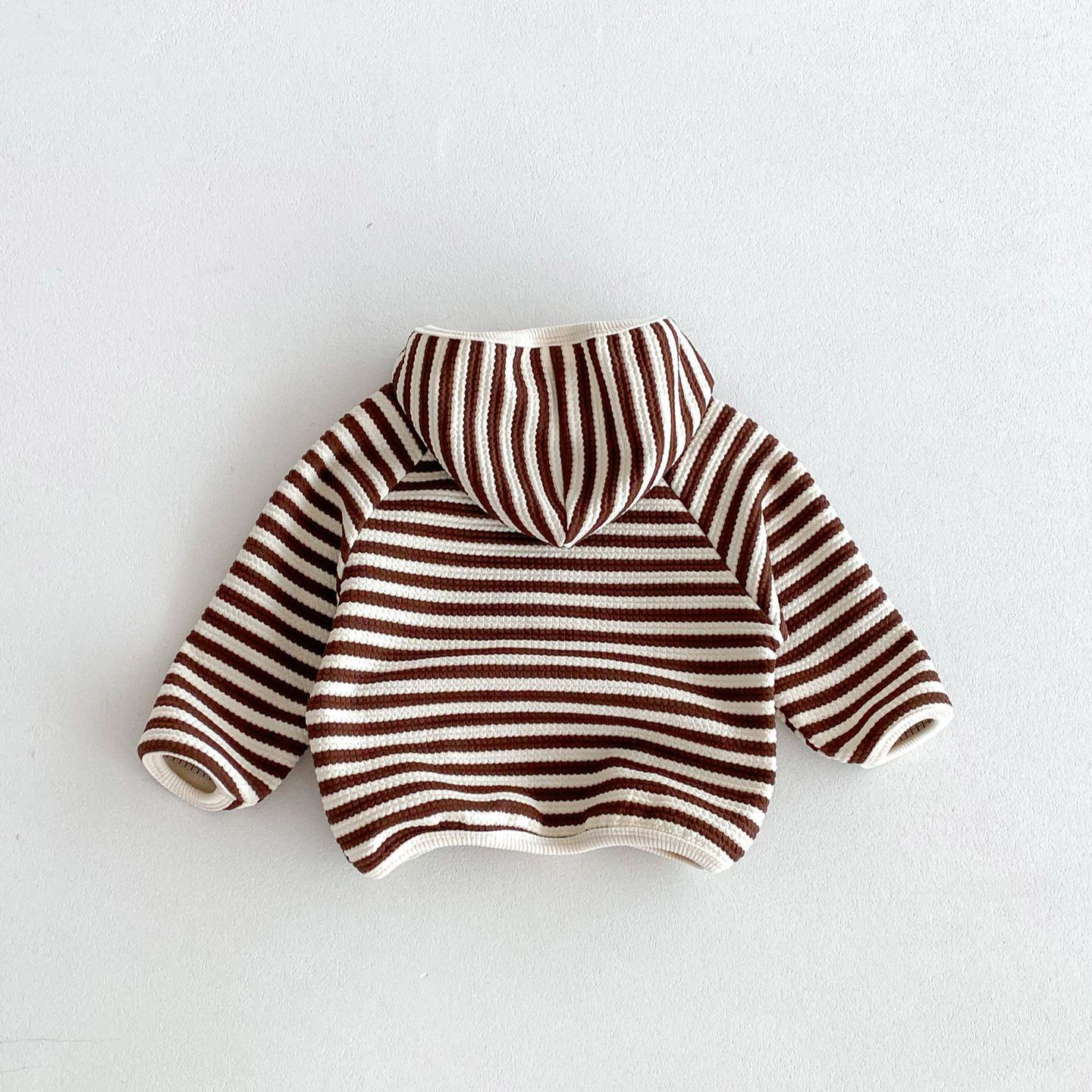 Baby 2-Piece Hooded Striped Sweatsuit Set