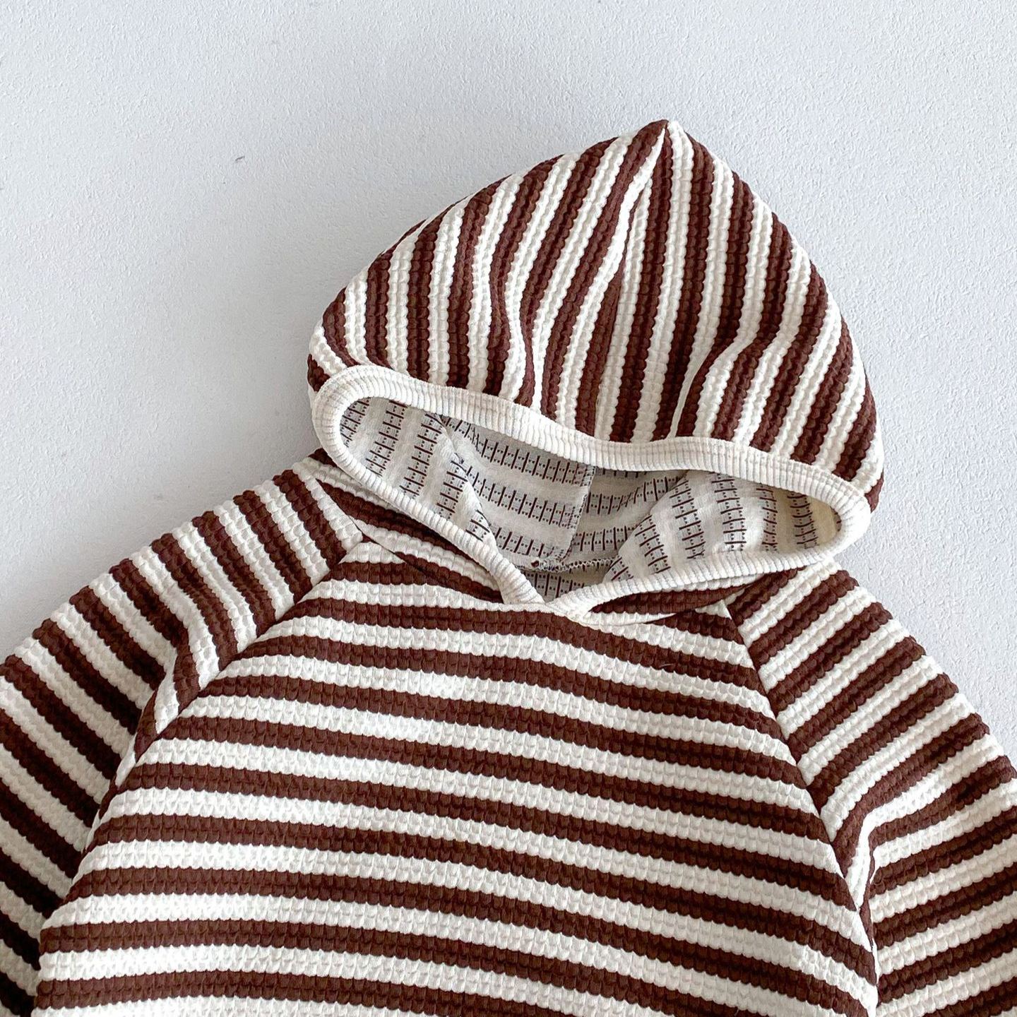 Baby 2-Piece Hooded Striped Sweatsuit Set
