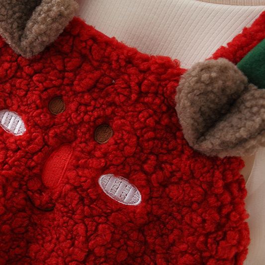 Baby Toddler Girl Polar Fleece Deer Dress Set