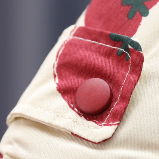 Kid Girl Tomato Hooded Trench Coat