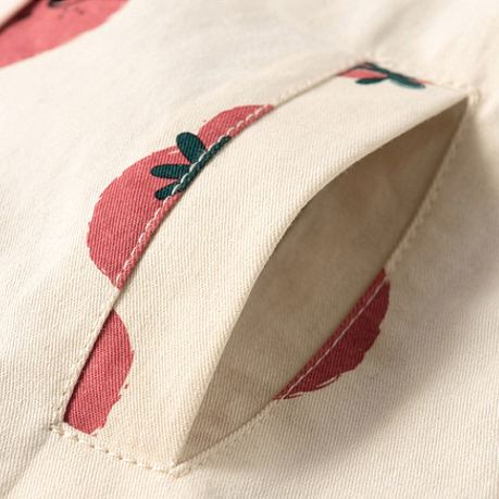 Kid Girl Tomato Hooded Trench Coat