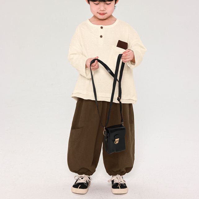 Toddler Plain Design Loose Jogger Pants