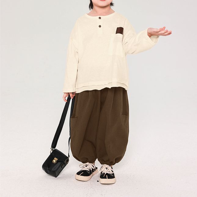Toddler Plain Design Loose Jogger Pants