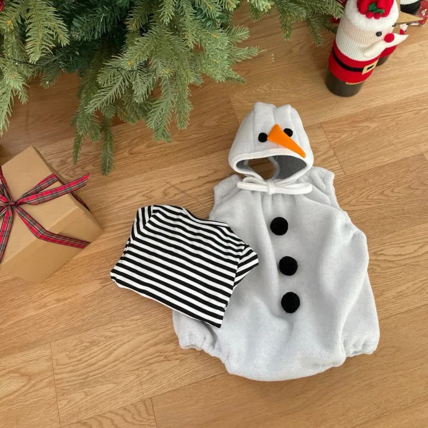Baby Christmas Vest Hooded Romper