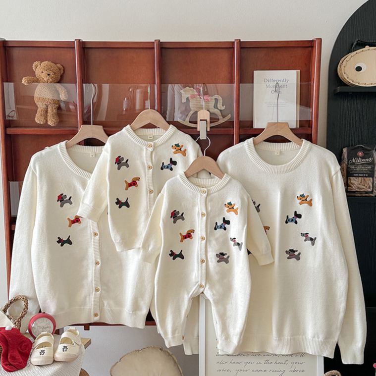 Family Cartoon Knitted Sweaters