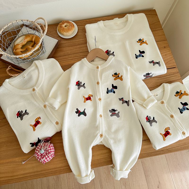Family Cartoon Knitted Sweaters