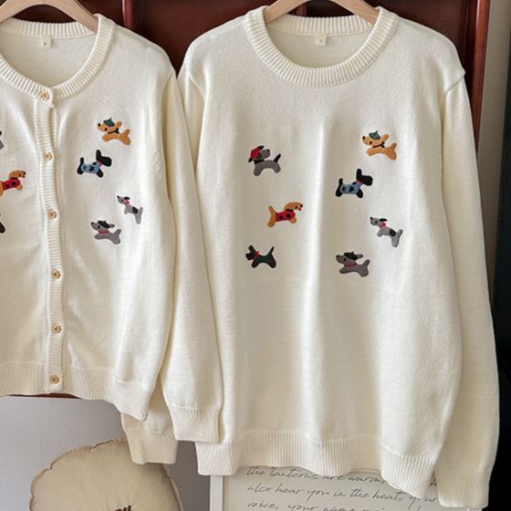Family Cartoon Knitted Sweaters