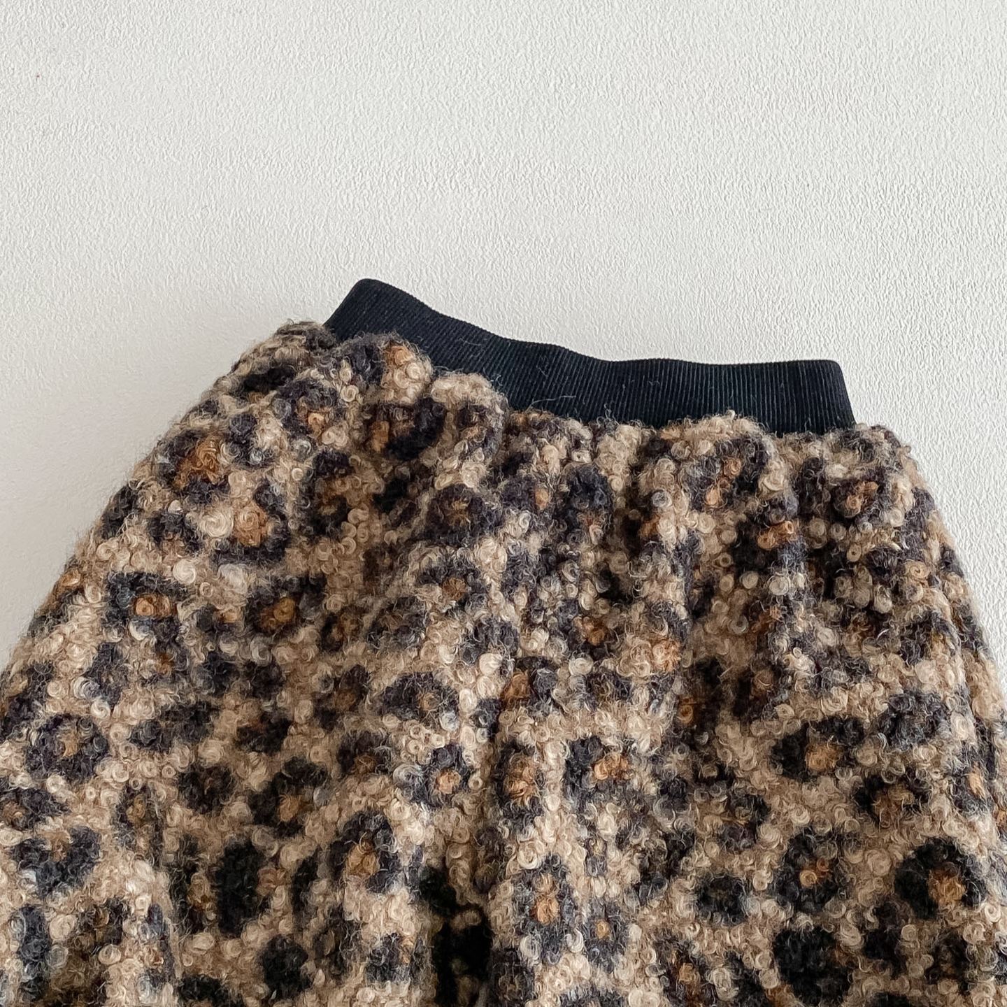 Baby Girl Cat Bow 2-piece Leopard Print Fleece Set