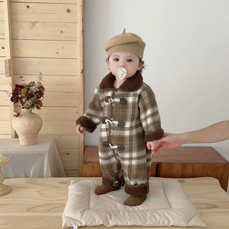 Baby and Toddler Plaid Fleece Onesie