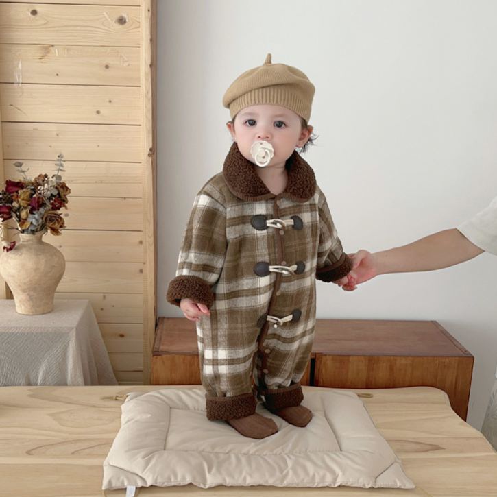Baby and Toddler Plaid Fleece Onesie