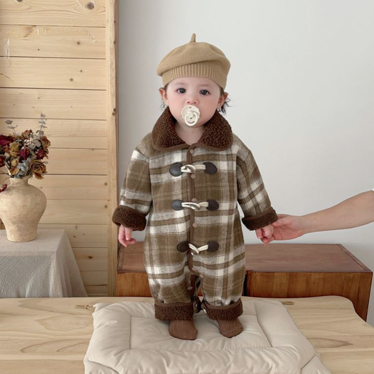 Baby and Toddler Plaid Fleece Onesie