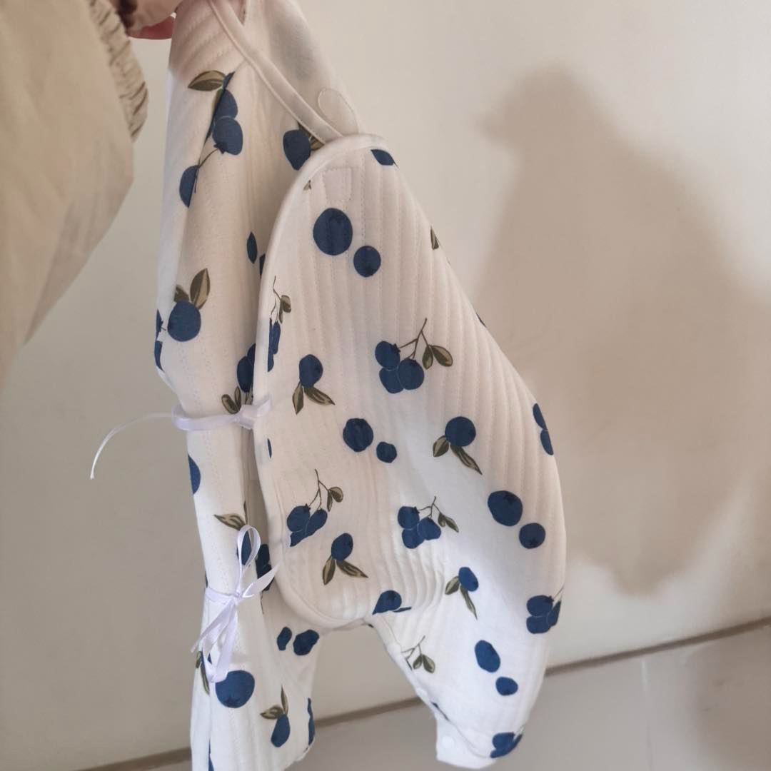 Baby Newborn Blueberry Kimono Romper