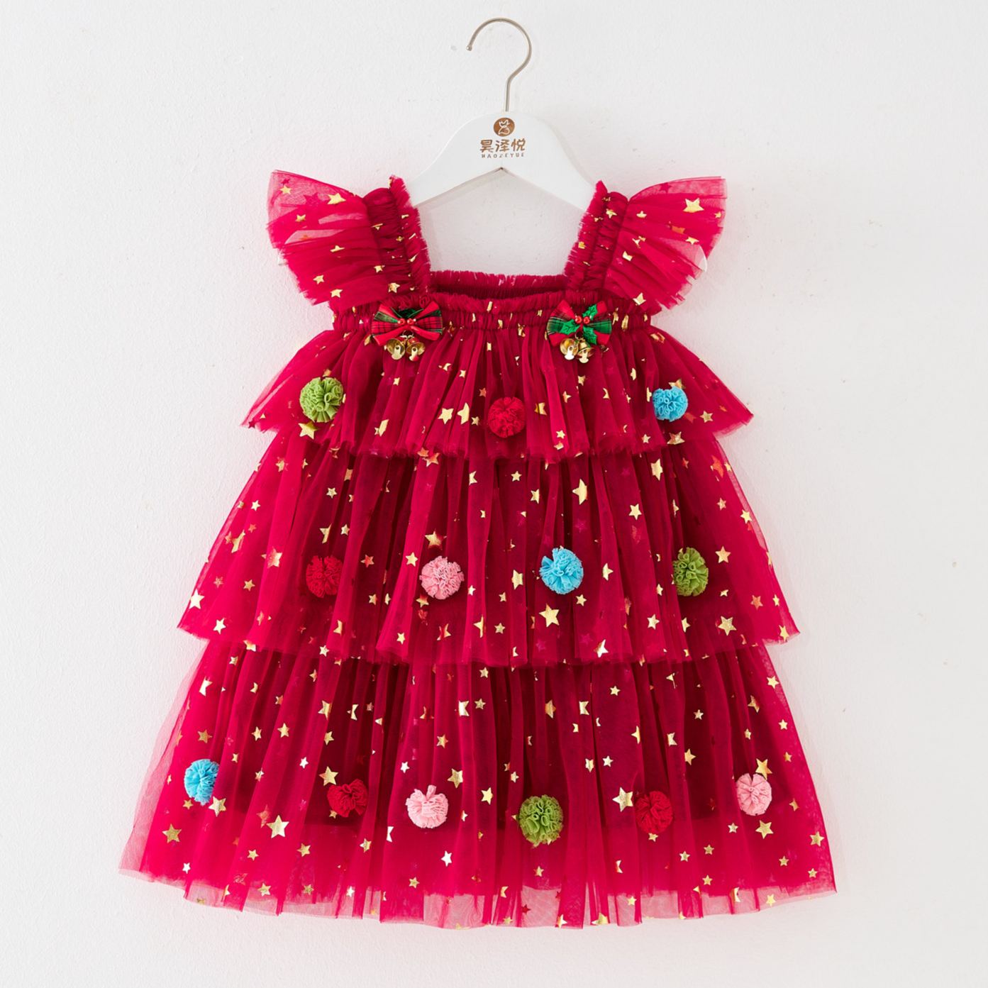 Baby Toddler Girl Bow Sequins Mesh Dress