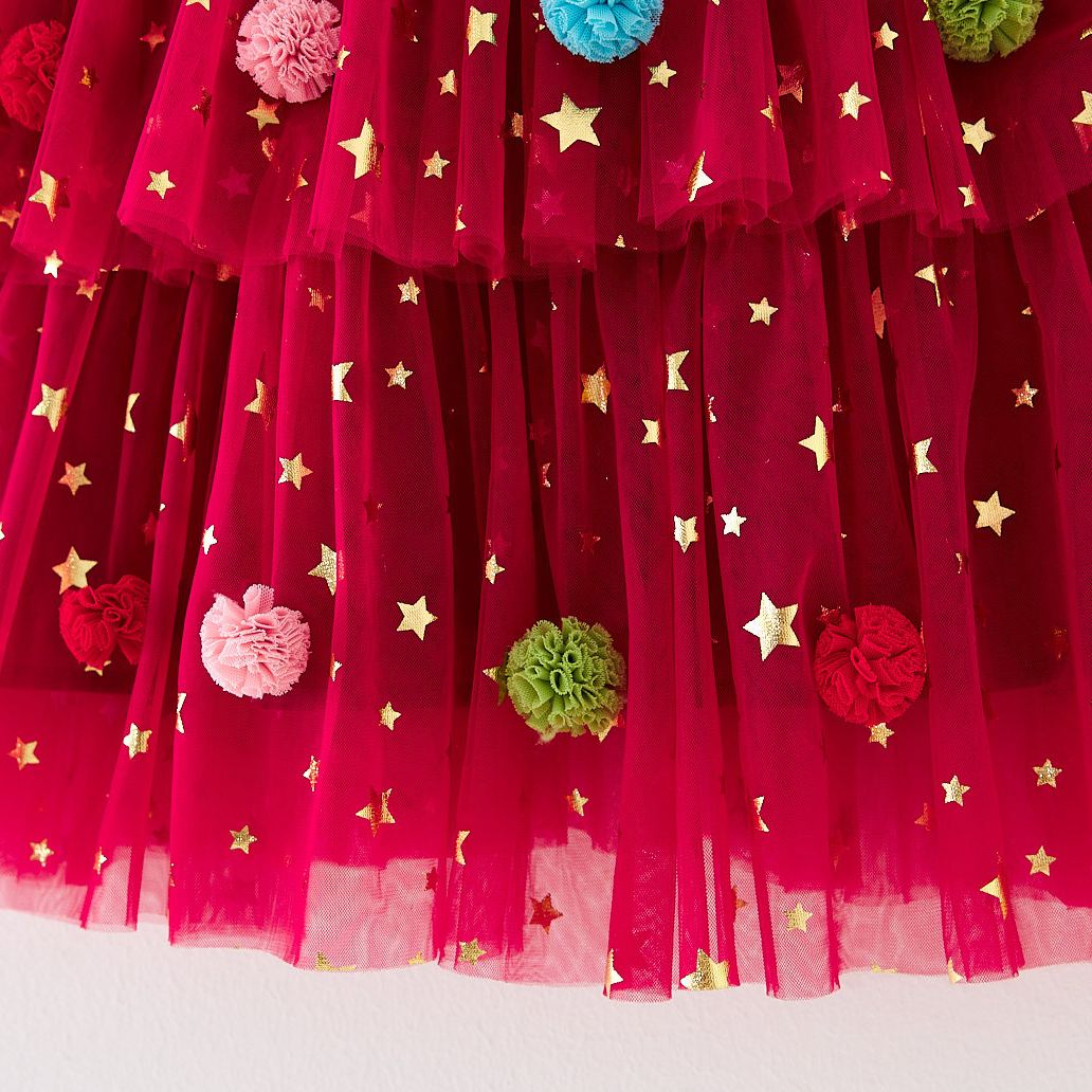 Baby Toddler Girl Bow Sequins Mesh Dress