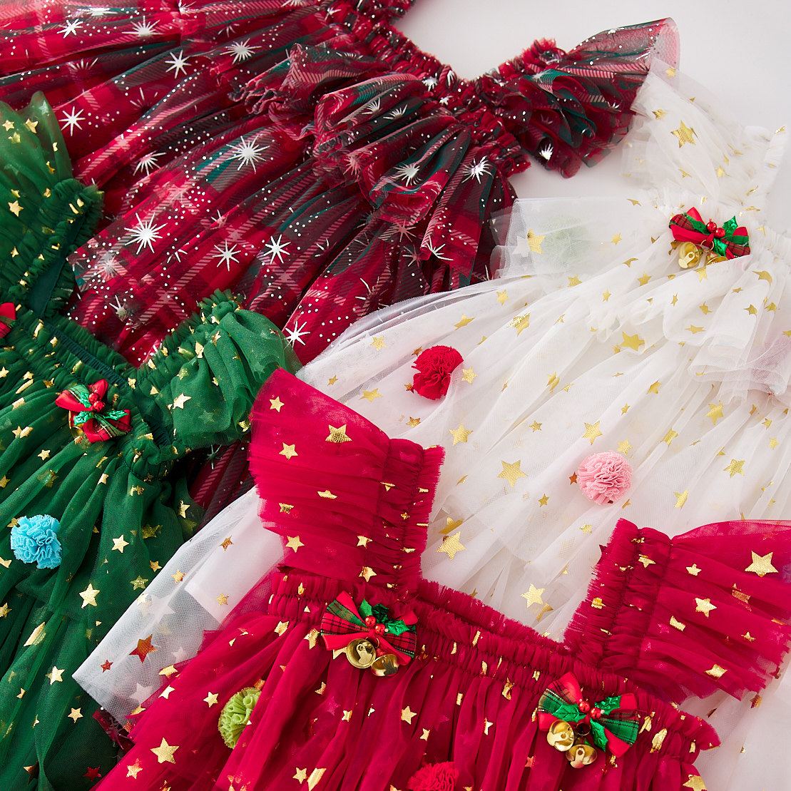 Baby Toddler Girl Bow Sequins Mesh Dress