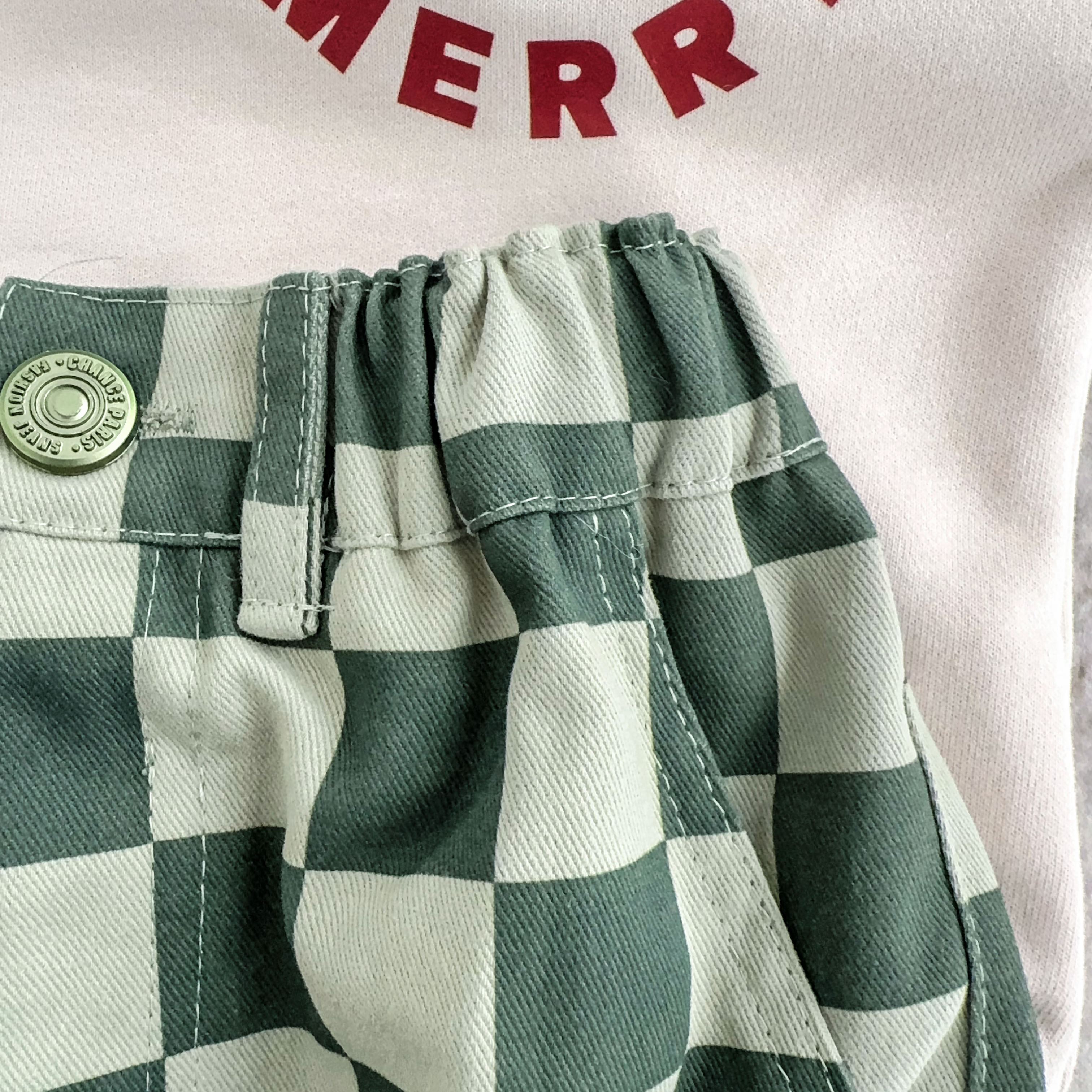 Baby & Kids Checkerboard Multiple Pockets Pants