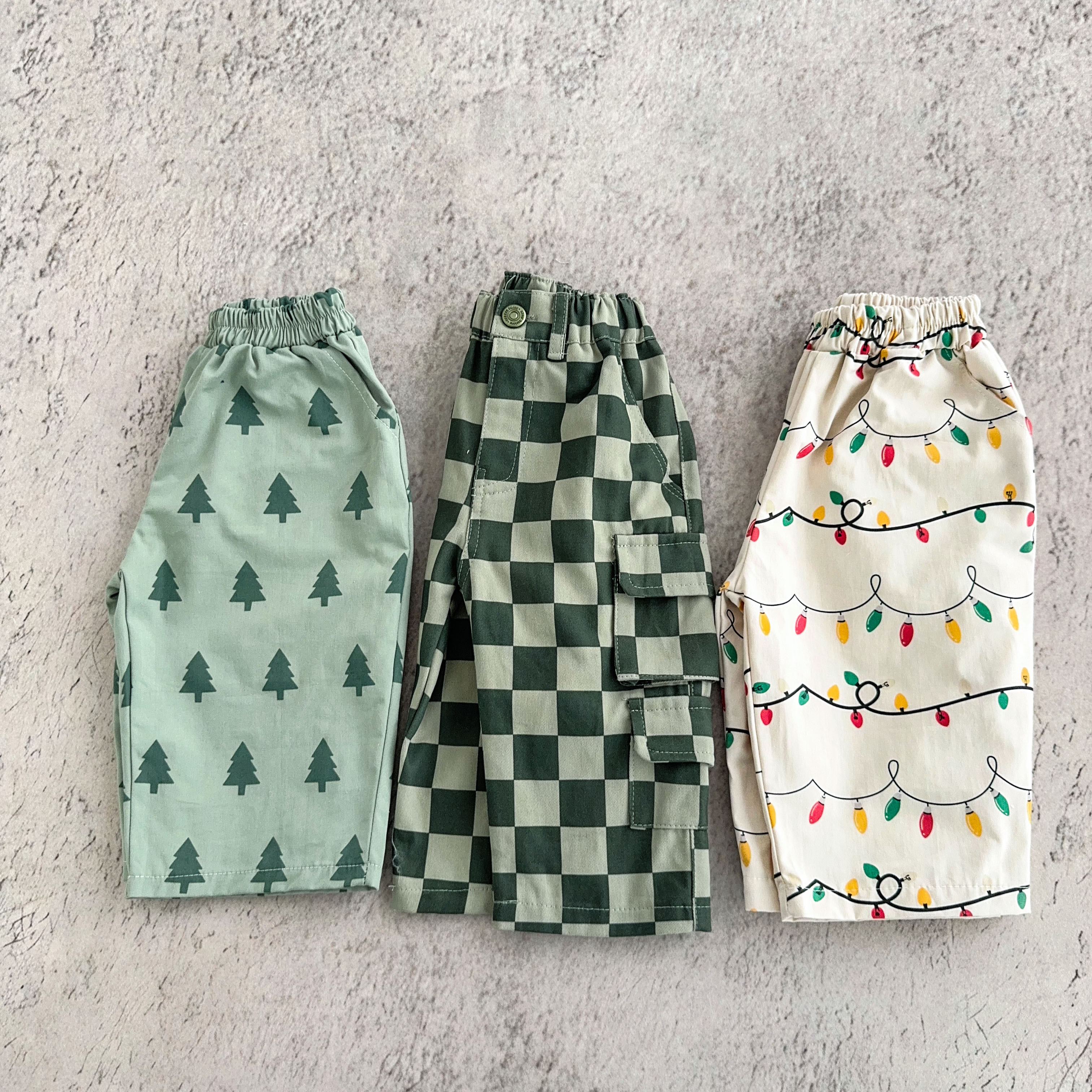 Baby & Kids Checkerboard Multiple Pockets Pants