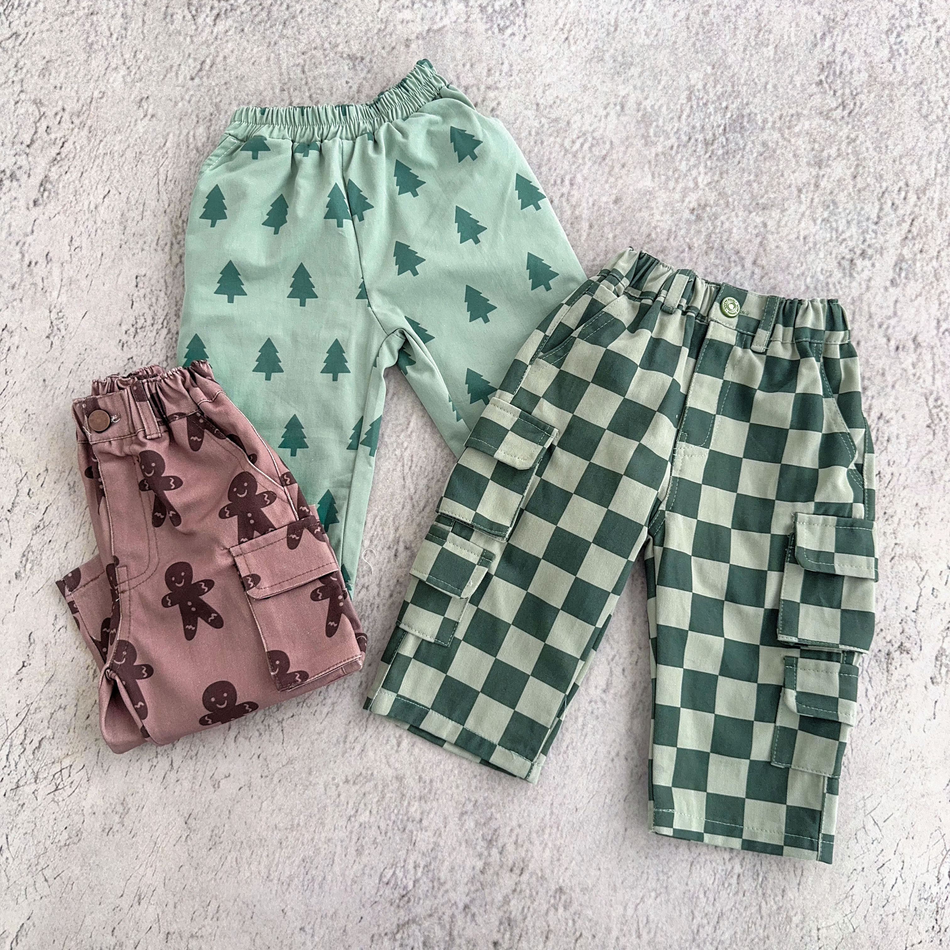 Baby & Kids Checkerboard Multiple Pockets Pants