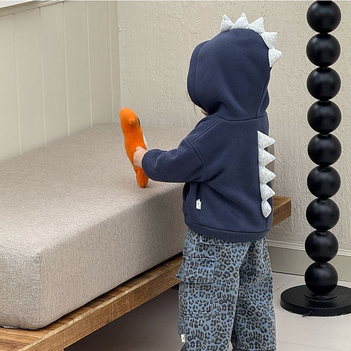 Baby Toddler Dinosaur Top & Leopard Print Worker Pants