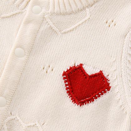 Baby Heart-shaped Solid Color Romper