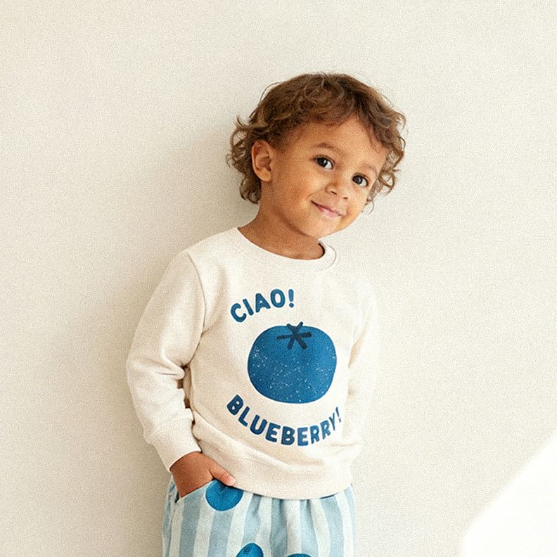 CIAO! Baby & Kids Blueberry Sweatshirt