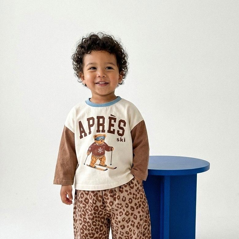 APRES SKI Baby & Kids Bear Pattern T-Shirt