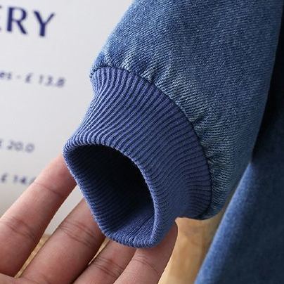 Baby Dog Patches Denim Lapel Romper