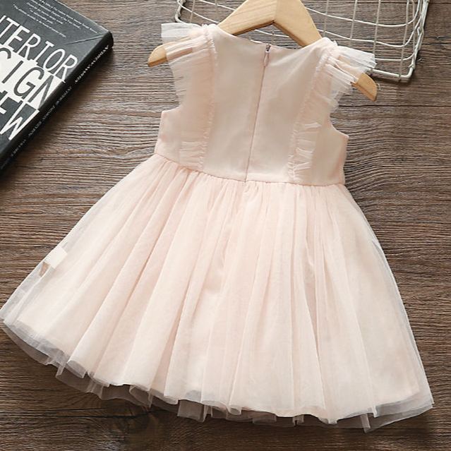 Toddler Girl Pink Cord Flower Tutu Dress