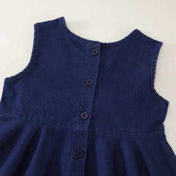 Toddler Kid Girl Denim Sleeveless 2-piece Set
