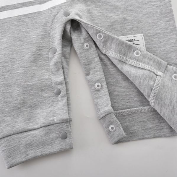 Baby Fake 2pcs Grey Pocket Romper