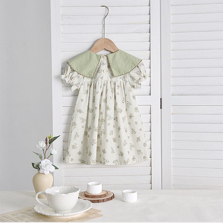 Baby Toddler Girl Lapel Flowers Dress