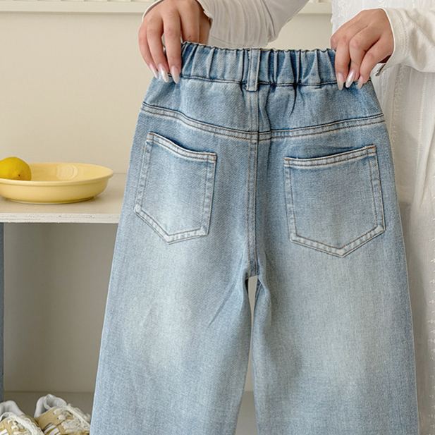 Toddler Kid Girl Bow Die Jeans