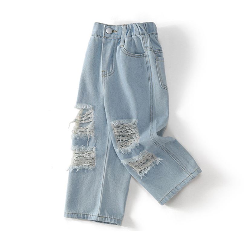 Toddler Kid Girl Denim Loose Pants