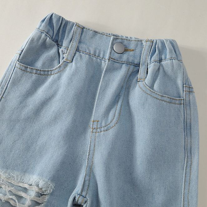 Toddler Kid Girl Denim Loose Pants