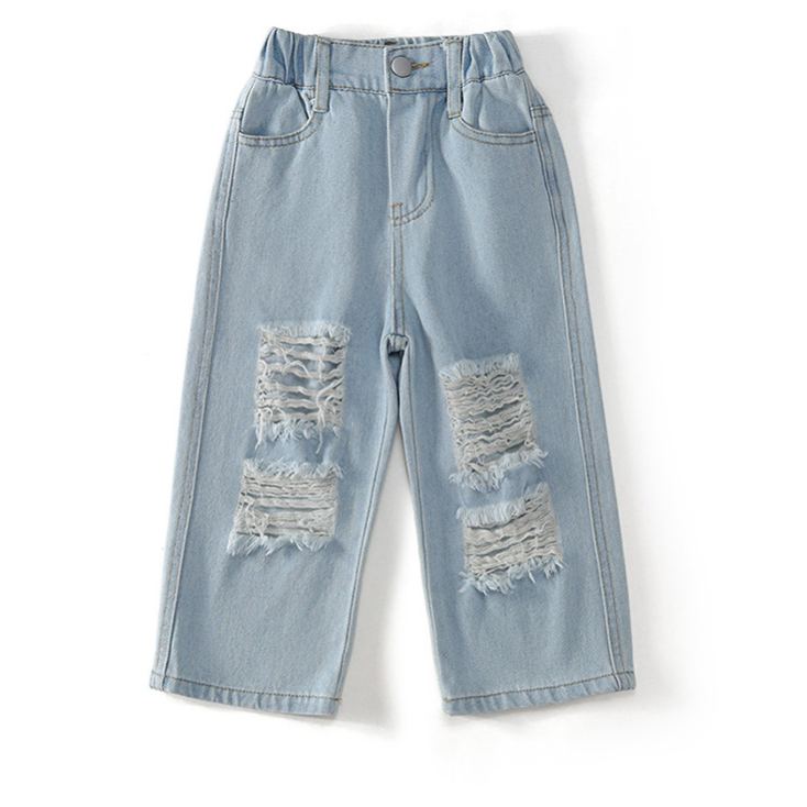 Toddler Kid Girl Denim Loose Pants