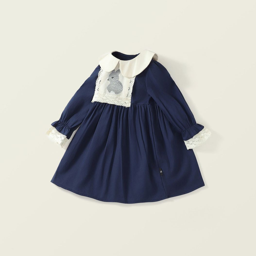 Baby Toddler Girl Rabbit Lapel Dress