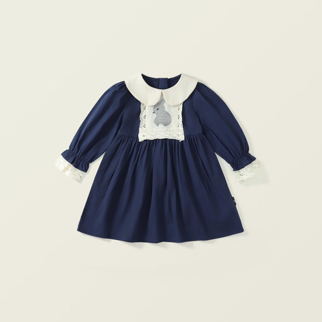 Baby Toddler Girl Rabbit Lapel Dress