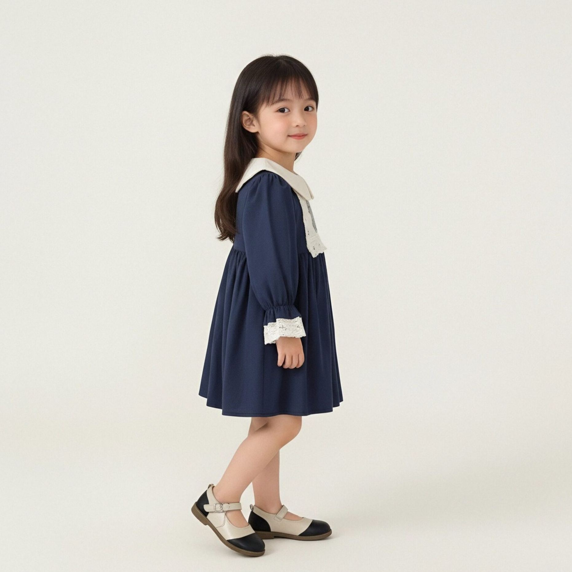 Baby Toddler Girl Rabbit Lapel Dress