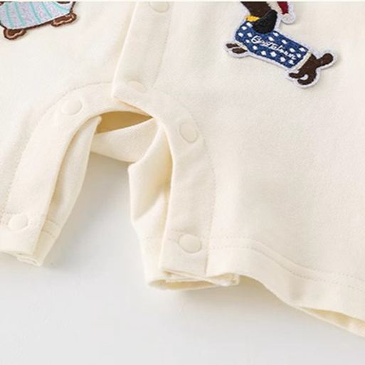 Baby Embroidered Dog Romper