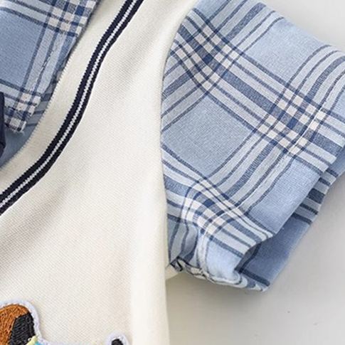 Baby Embroidered Dog Romper