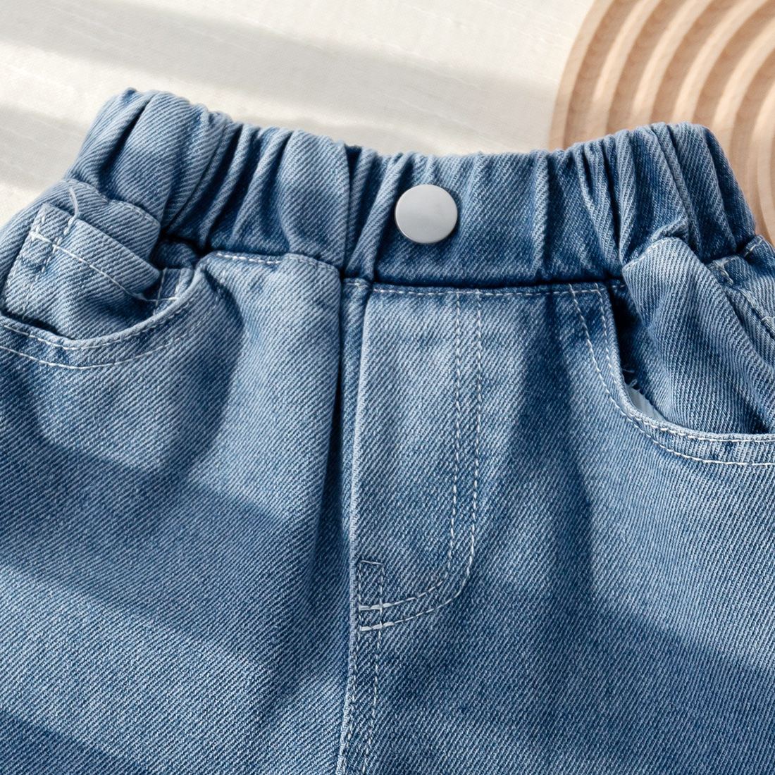 Baby Toddler Bear Denim Casual Pants