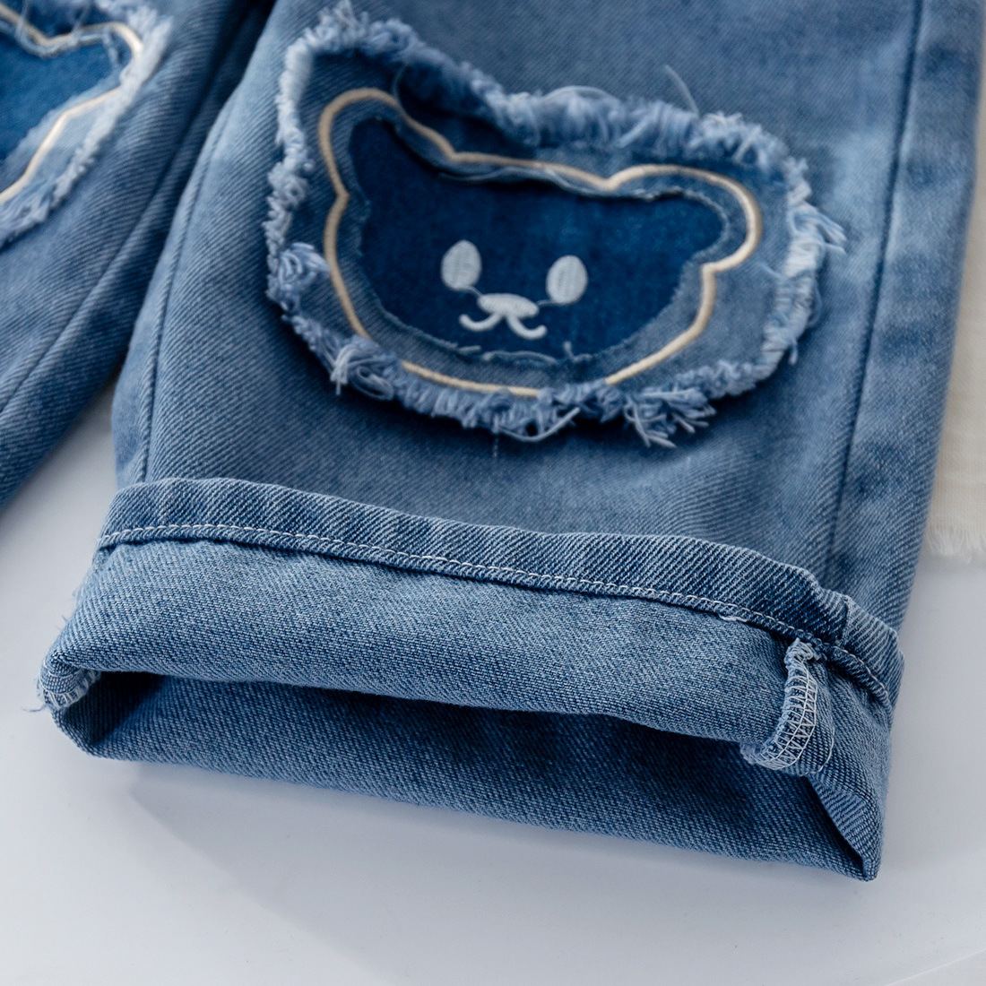 Baby Toddler Bear Denim Casual Pants