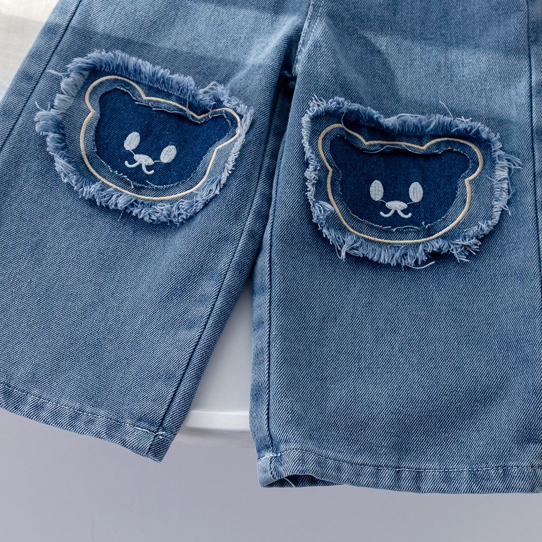 Baby Toddler Bear Denim Casual Pants