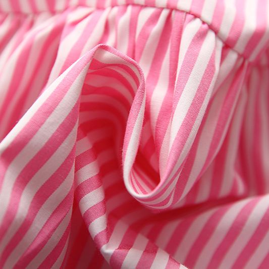 Baby 2-Piece Bow Vertical Striped Lace Set