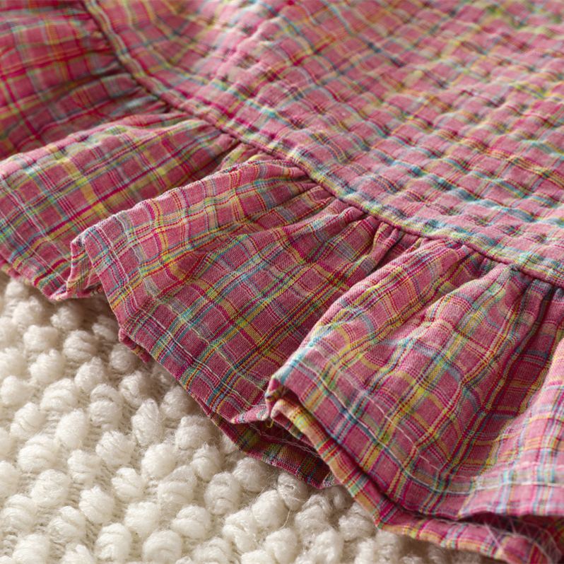 Toddler 2-Piece Pink Plaid Sleeveless Casual Set