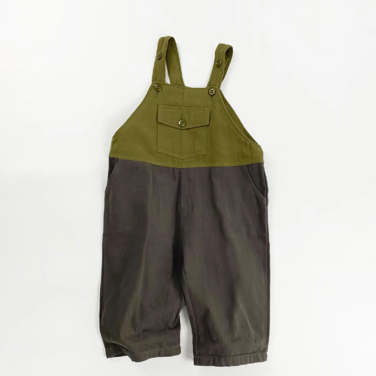 Toddler Kids Color-Blocked Overalls