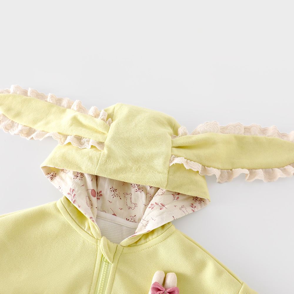 Baby Toddler Girl Rabbit Hooded 2-Piece  Sets