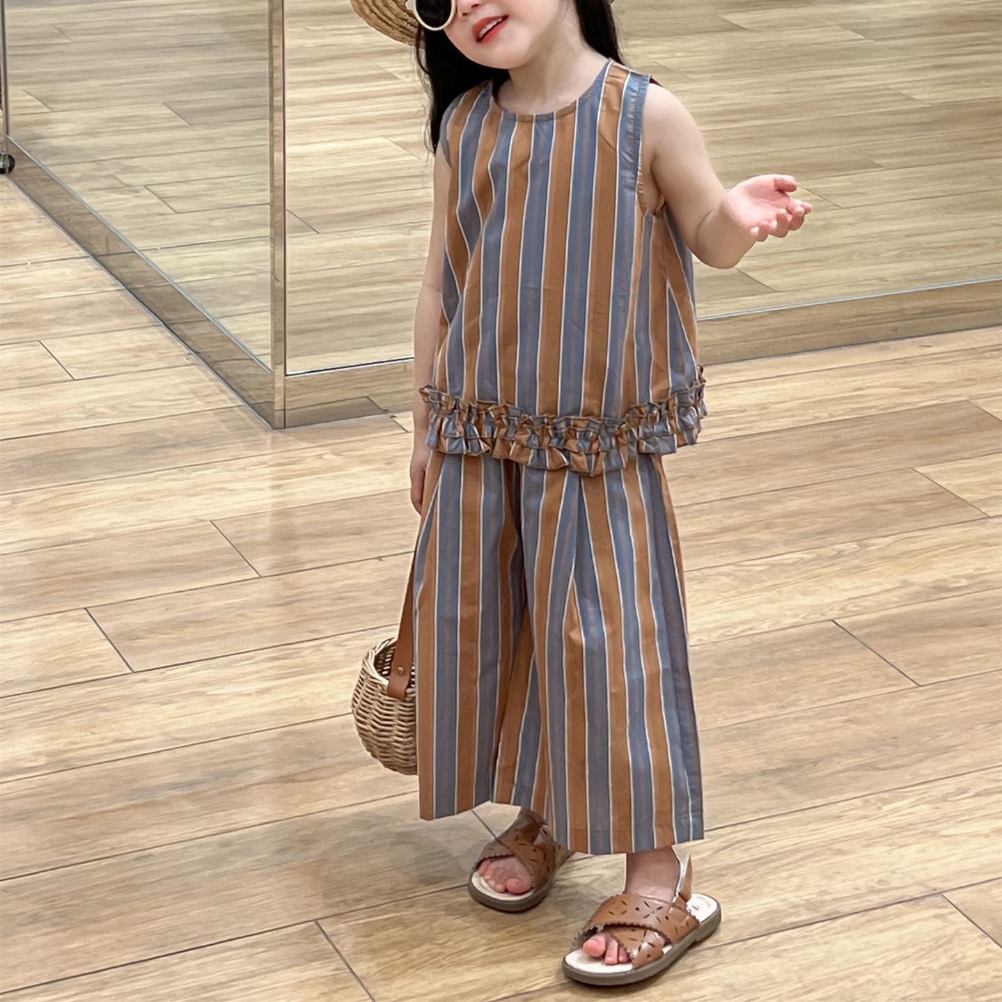 Kids Striped Lace 2-Piece Set