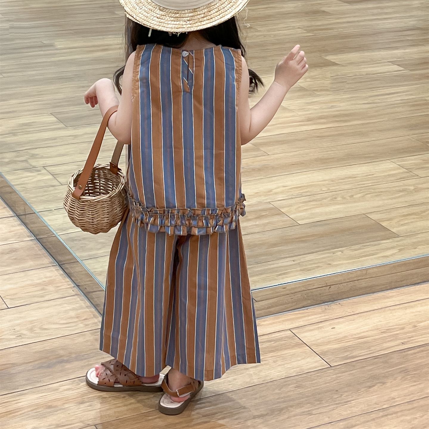 Kids Striped Lace 2-Piece Set